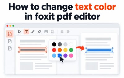 How to Change Text Color in Foxit PDF Editor: Step-by-Step Guide